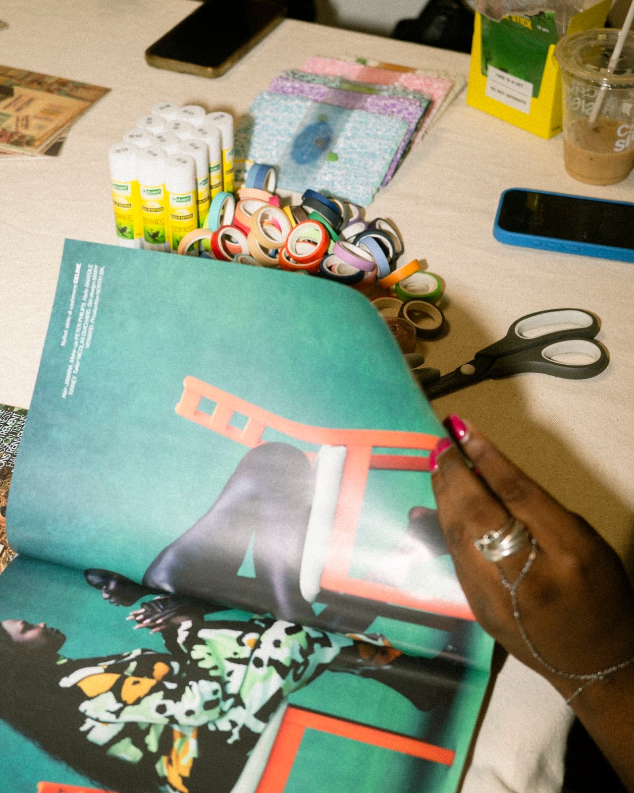 Maker studio with craft equipment